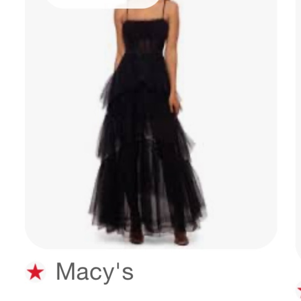 Betsy & Adam Elegant Formal Black Gown